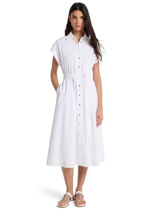 Cotton Poplin Midi Dress michael kors cotton poplin midi dress