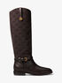 Beverly Quited Suede and Leather Riding Boot michael kors beverly quited suede and leather riding boot