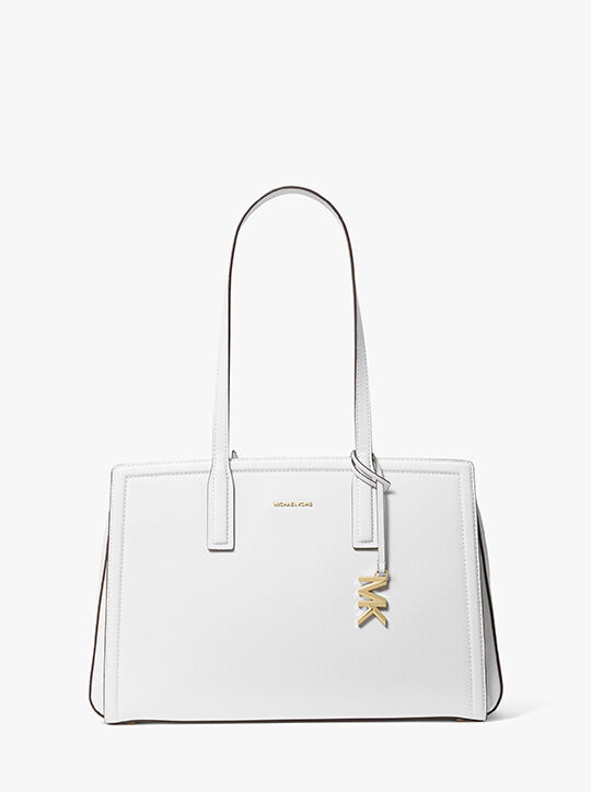 michael kors laila medium leather tote bag