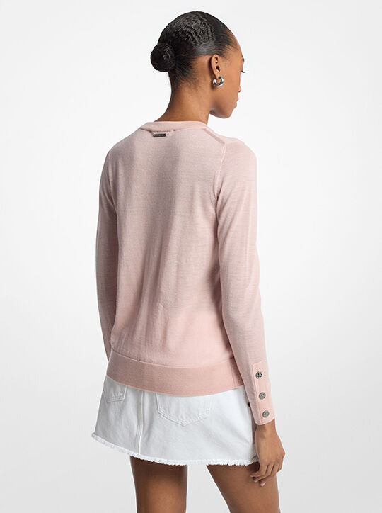 michael kors سترة من صوف الميرينو