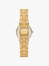 michael kors petite billie frosted gold tone watch