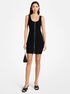 Zip-Front Viscose Blend Mini Dress michael kors zip front viscose blend mini dress