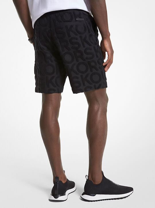 Logo Terry Cotton Blend Shorts michael kors logo terry cotton blend shorts