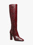 Carly Python Embossed Leather Boot michael kors carly python embossed leather boot
