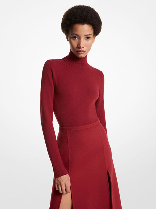 Stretch Cashmere Turtleneck Bodysuit michael kors stretch cashmere turtleneck bodysuit