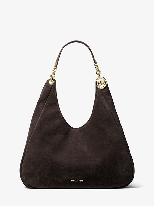 Ellie Large Suede Shoulder Bag michael kors ellie large suede shoulder bag