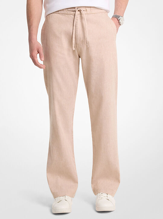 Linen and Cotton Blend Pants michael kors linen and cotton blend pants