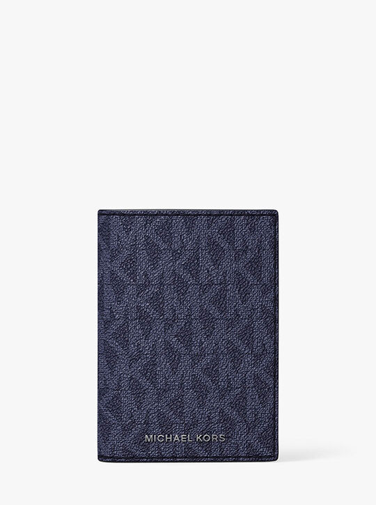 michael kors hudson signature logo folio card case