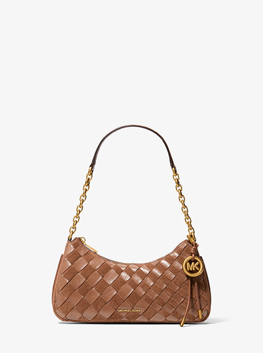 michael kors nolita medium hand woven leather chain