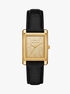 Essex Gold-Tone and Crocodile Embossed Leather Watch michael kors essex gold tone and crocodile embossed leather watch