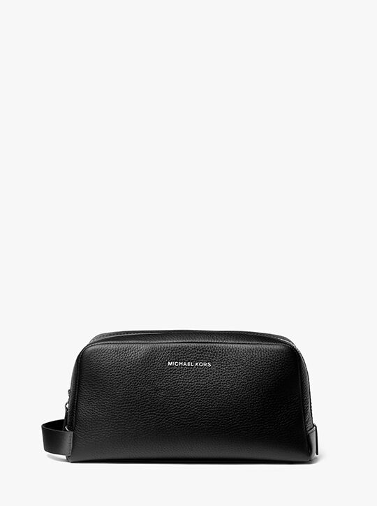 michael kors hudson pebbled leather travel pouch