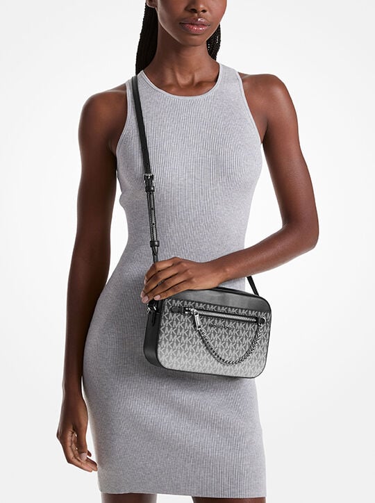 Jet Set Large Ombré Signature Logo Crossbody Body michael kors jet set large ombr signature logo crossbody body