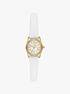 michael kors micro lexington leather watch