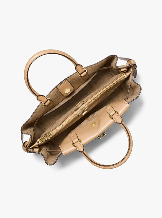 Hamilton Legacy Large Crocodile Embossed Leather Belted Satchel michael kors hamilton legacy large crocodile embossed leather belted satchel