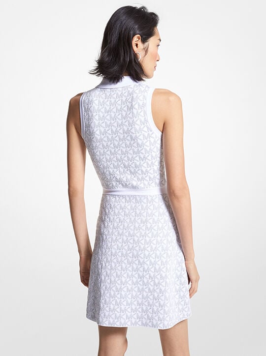 فستان بولو جاكار بشعار معدني michael kors فستان بولو جاكار بشعار معدني