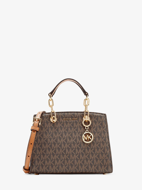 michael kors cynthia extra small signature logo satchel