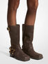 michael kors crosby suede moto boot