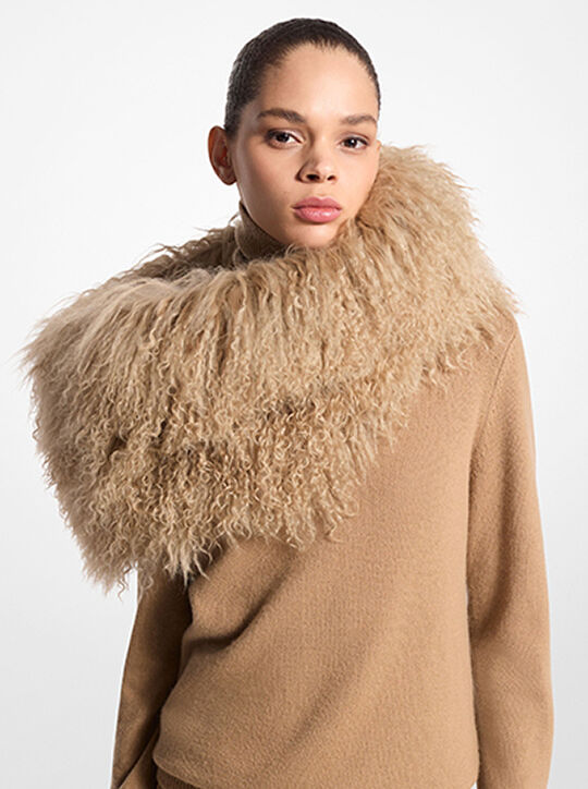 Mongolian Shearling Stole michael kors mongolian shearling stole