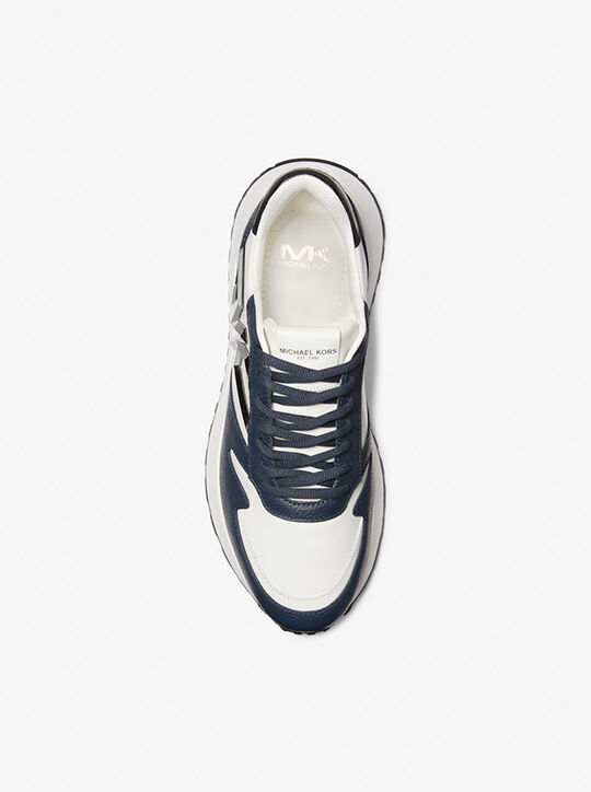 Dax Two-Tone Leather Trainer michael kors dax two tone leather trainer