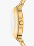 michael kors izzy three hand gold tone watch