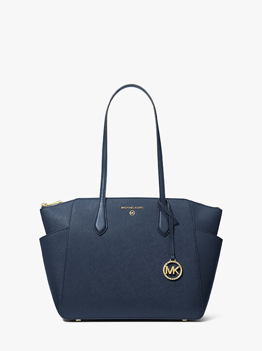 Marilyn Medium Saffiano Leather Tote Bag michael kors marilyn medium saffiano leather tote bag