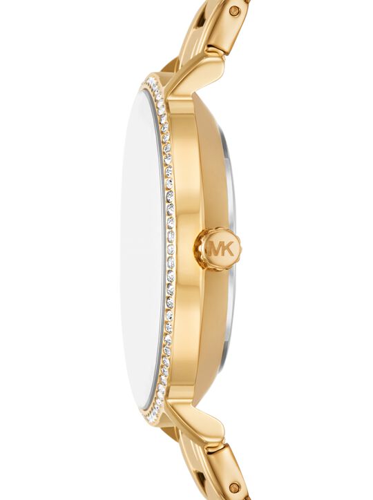 Mini Pyper Pavé Gold-Tone Watch and Jewelry Gift Set michael kors mini pyper pav gold tone watch and jewelry gift set