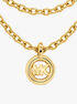 michael kors double layer logo necklace