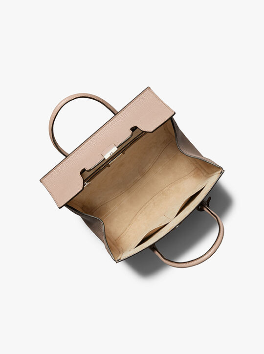 Campbell Medium Pebbled Leather Satchel michael kors campbell medium pebbled leather satchel