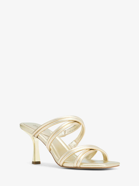 Corrine Metallic Leather Sandal michael kors corrine metallic leather sandal