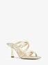 Corrine Metallic Leather Sandal michael kors corrine metallic leather sandal