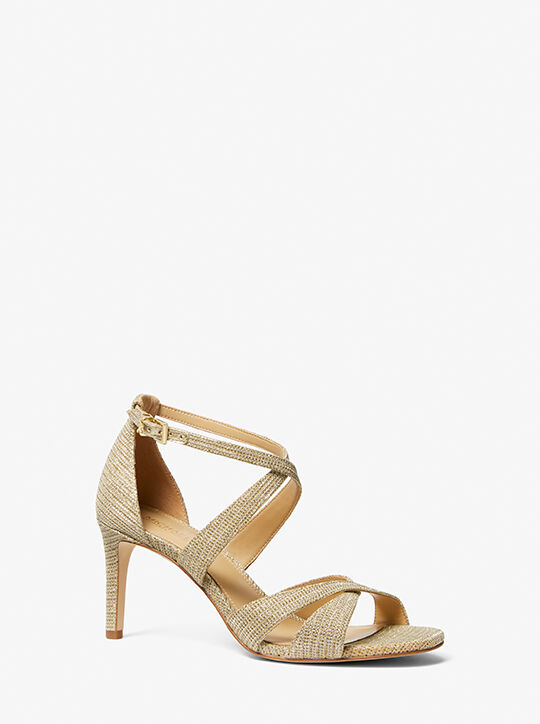 Kinsley Glitter Chain-Mesh Sandal michael kors kinsley glitter chain mesh sandal