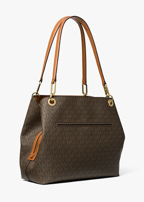 michael kors kensington large signature logo tote bag