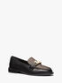 Tiegan Leather and Logo Loafer michael kors tiegan leather and logo loafer