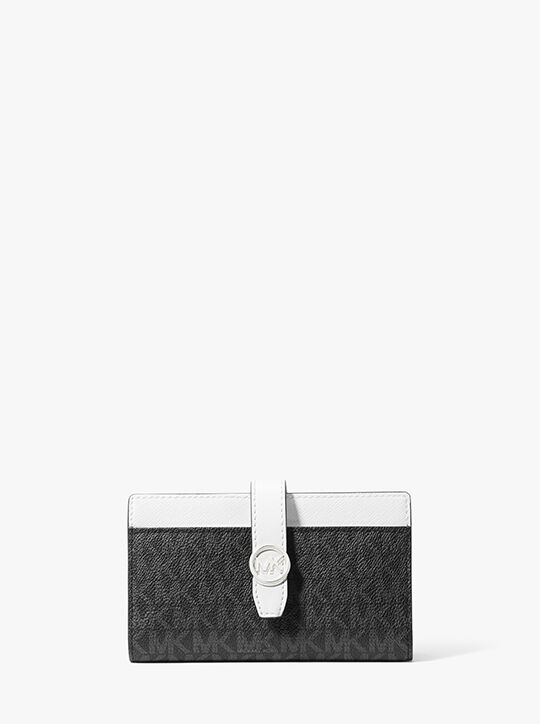michael kors greenwich medium signature logo wallet
