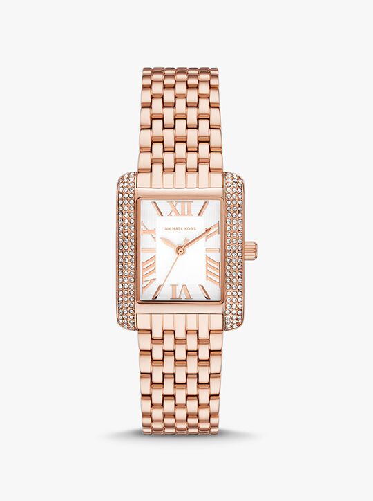 Emery Three-Hand Rose Gold-Tone Stainless Steel Watch michael kors emery three hand rose gold tone stainless steel watch