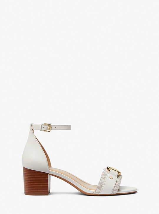 Rory Flex Leather and Logo Sandal michael kors rory flex leather and logo sandal