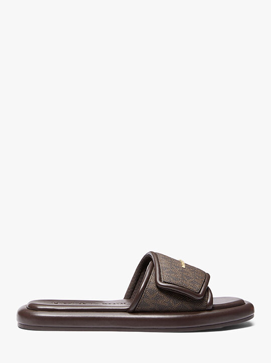 Suki Signature Logo Slide Sandal michael kors suki signature logo slide sandal