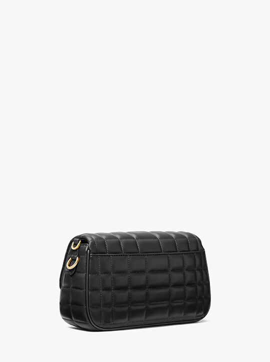 michael kors حقيبة كتف باركر جلدية مبطنة متوسطة الحجم