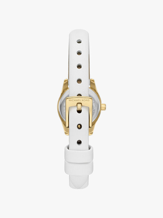 michael kors micro lexington leather watch