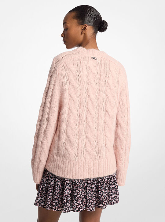 michael kors سترة من مزيج النايلون والألبيكا