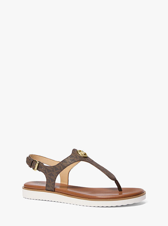 Val Signature Logo Thong Sandal michael kors val signature logo thong sandal