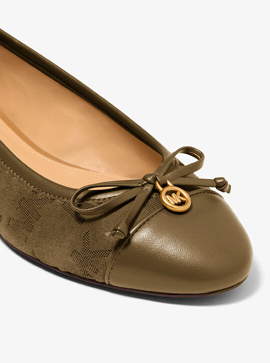 michael kors piper flex logo stitched suede