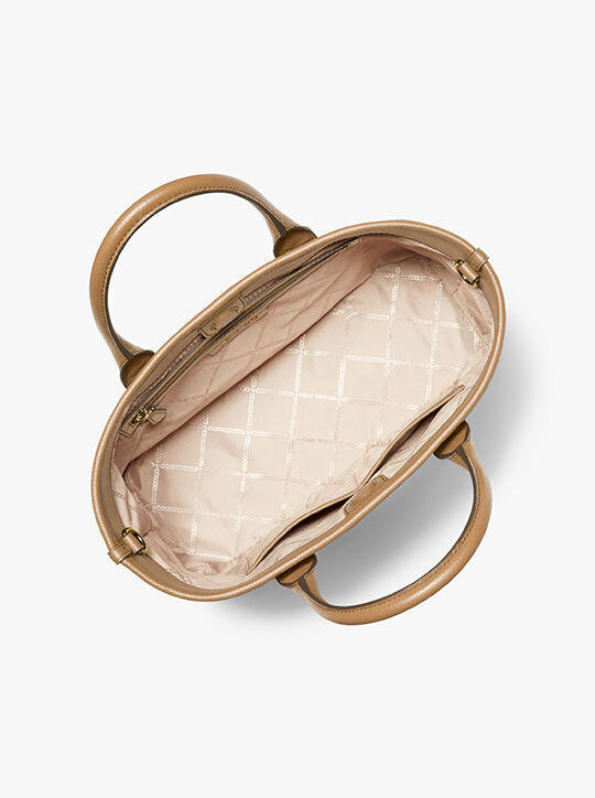 michael kors luisa medium pebbled leather tote bag