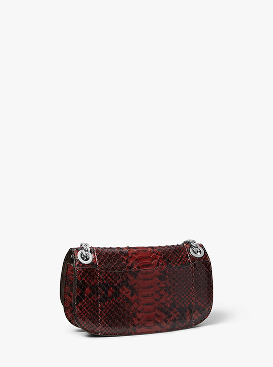 Christie Mini Python Embossed Leather Envelope Bag michael kors christie mini python embossed leather envelope bag