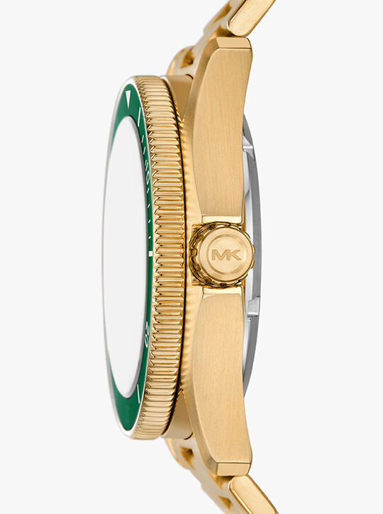 Oversized Maritime Gold-Tone Watch michael kors oversized maritime gold tone watch
