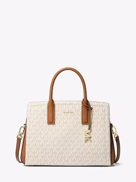 Laila Medium Signature Logo Satchel michael kors laila medium signature logo satchel