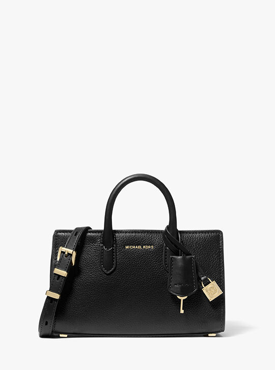 Scarlett Extra-Small Leather Crossbody Bag, BLACK | Michael Kors KWT