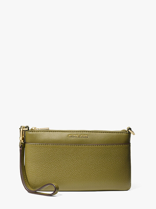 Jet Set Medium Pebbled Leather Wristlet michael kors jet set medium pebbled leather wristlet
