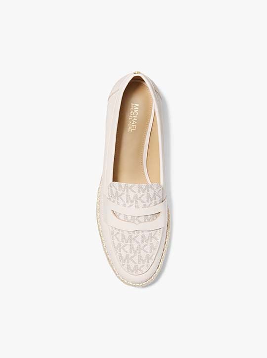 Lennon Leather and Signature Logo Espadrille michael kors lennon leather and signature logo espadrille