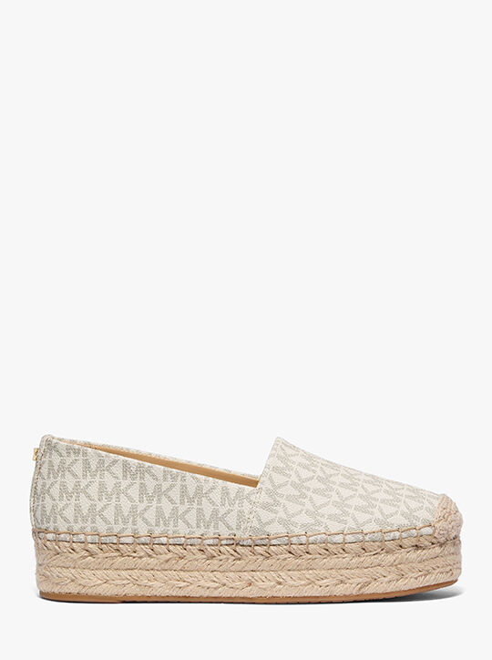michael kors lynn signature logo platform espadrille